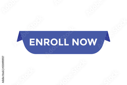 Enroll now button. web banner template Vector Illustration  © MDneamul