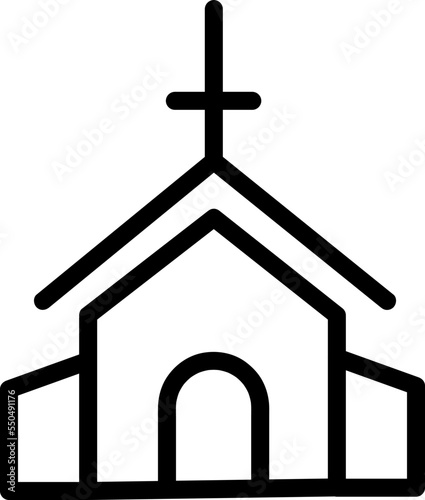 Building icon church design trendy on white background..eps
