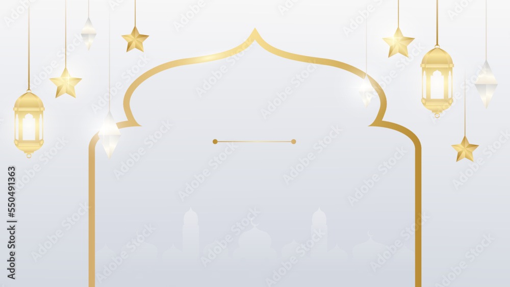 Luxury white mandala background with golden arabesque pattern Arabic Islamic east style. Decorative mandala for print, poster, cover, brochure, flyer, banner.