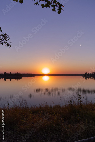 Beautiful Sunset at Astotin Lake