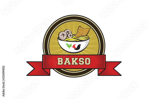 Vintage Retro Meatball Soup Logo Design