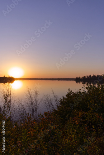 Fototapeta Naklejka Na Ścianę i Meble -  Beautiful Sunset at Astotin Lake