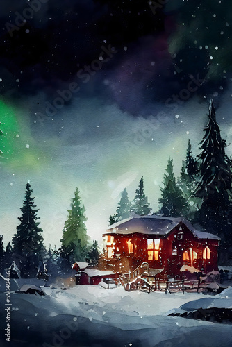 Christmas Landscapes Backgrounds for Decoration  Made by AI