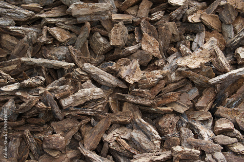 Pine bark chips mulch background