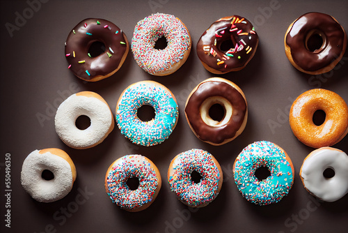 closeup of donut falling into chocolate, splashes,highly detailed, studio lighting