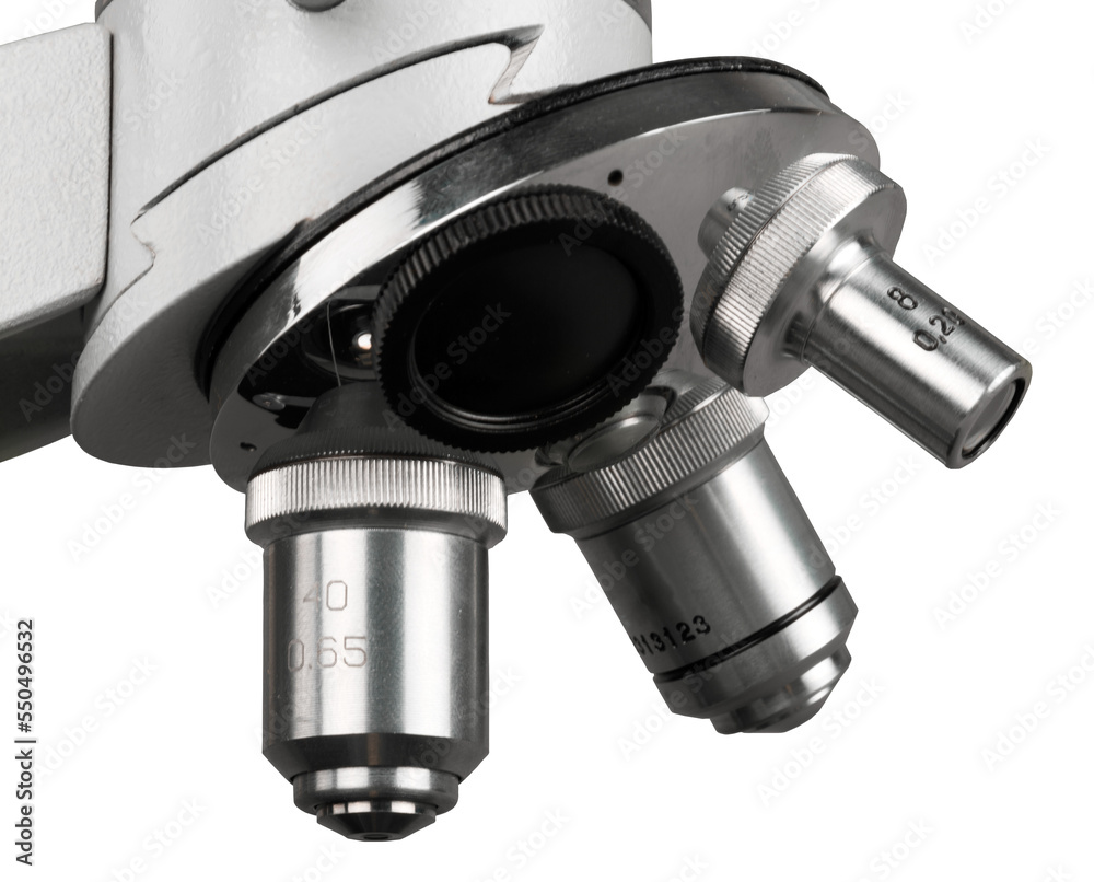 Closeup of Microscope Lenses Closeup of Microscope Lenses