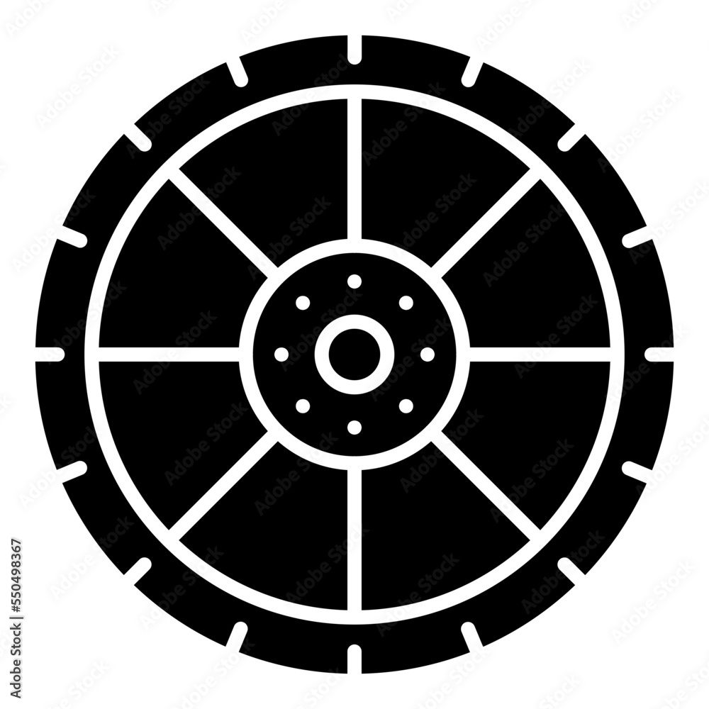 Fototapeta premium steel wheel icon