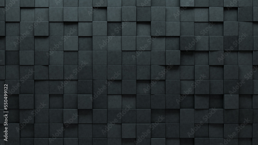 3D, Semigloss Mosaic Tiles arranged in the shape of a wall. Square, Concrete, Blocks stacked to create a Futuristic block background. 3D Render 3D, Semigloss Mosaic Tiles arranged in the shape of a wall. Square, Concrete, Blocks stacked to create a Futuristic block background. 3D Render