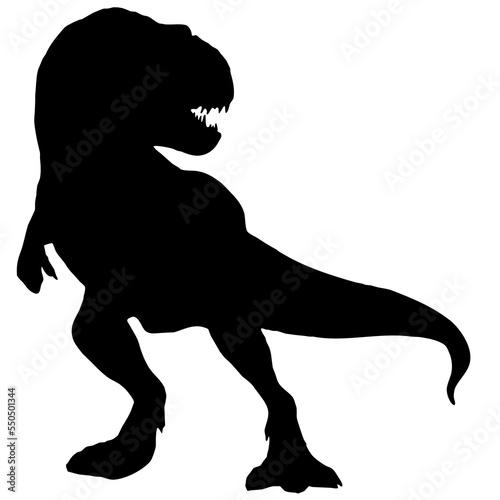 silhouette of t rex dino