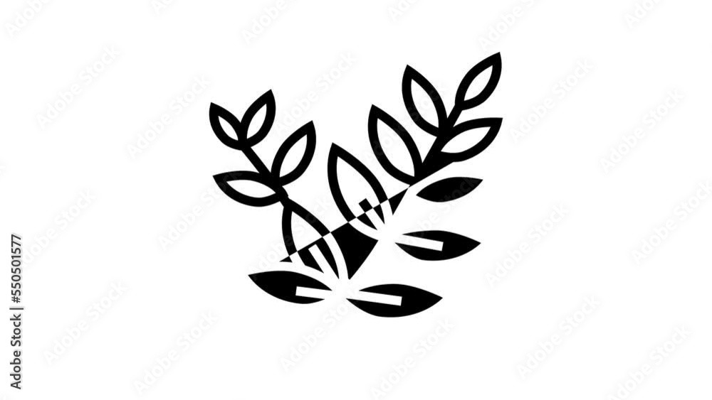 leaf spring line icon animation leaf spring line icon animation