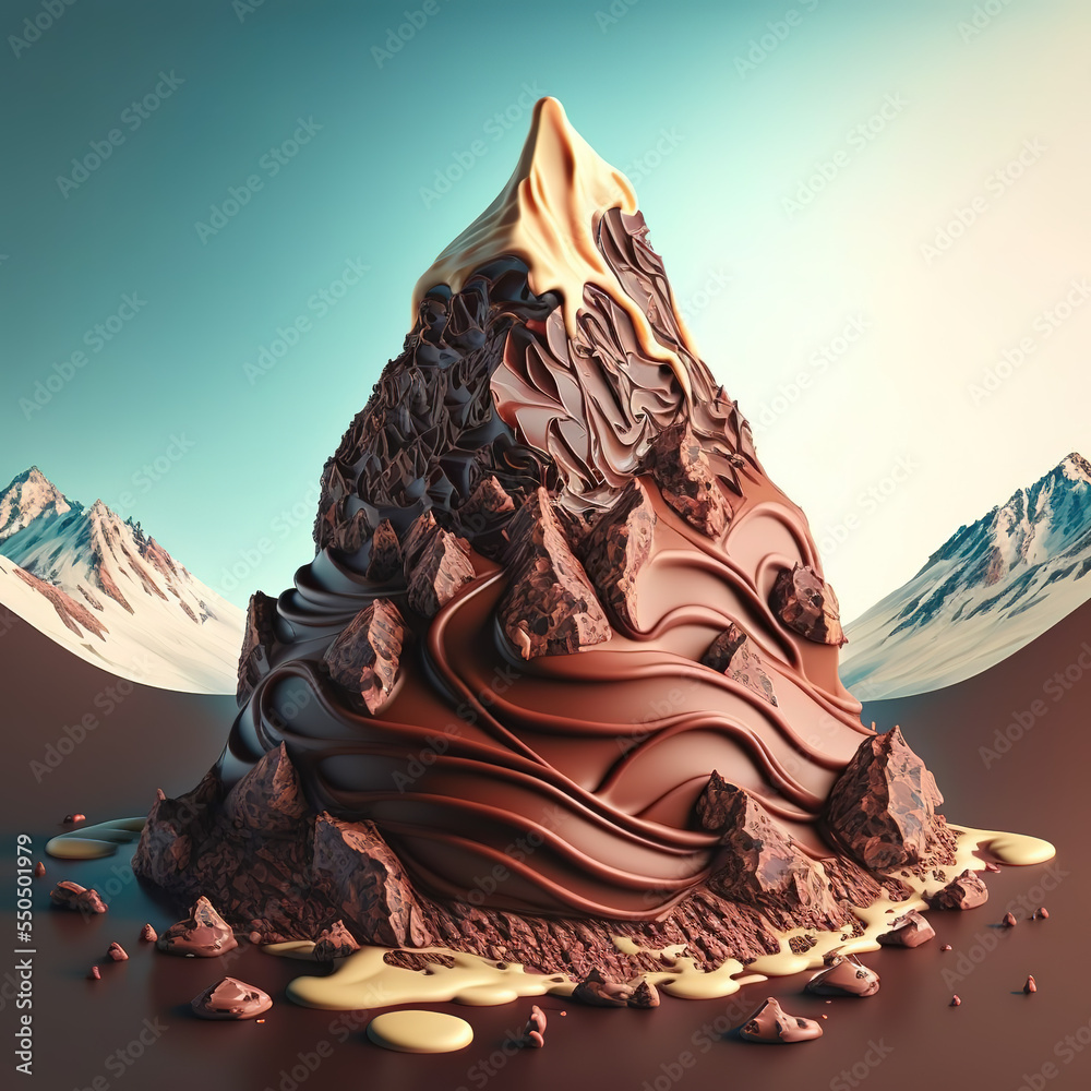 Chocolate Mountain No. 01 Stock Illustration Adobe Stock