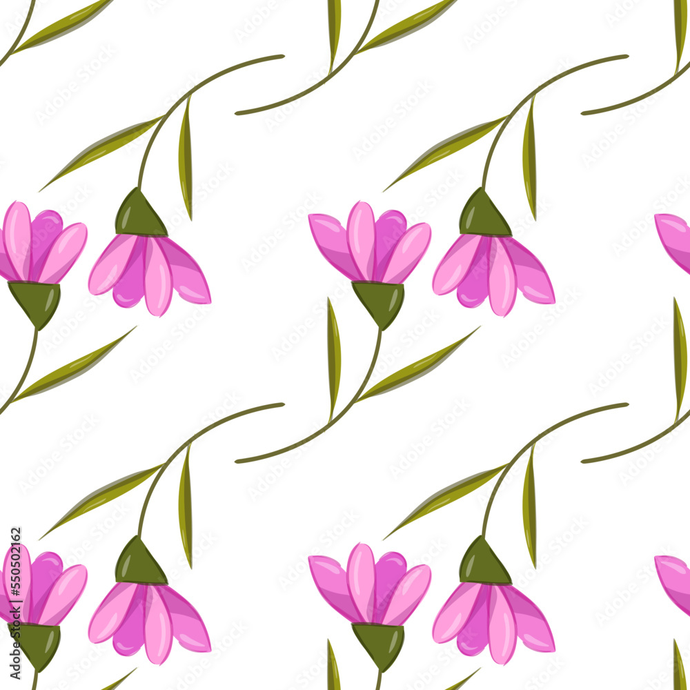 Vector flower seamless pattern. Perfect for modern wallpaper, fabric, home decor, and wrapping projects.