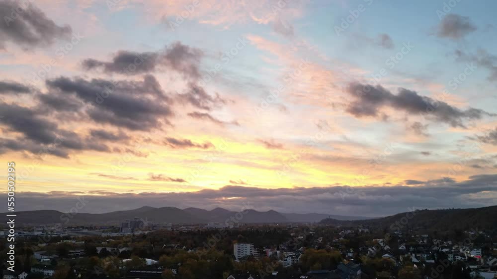 Timelapse of early morning skies over Bonn, Germany Timelapse of early morning skies over Bonn, Germany