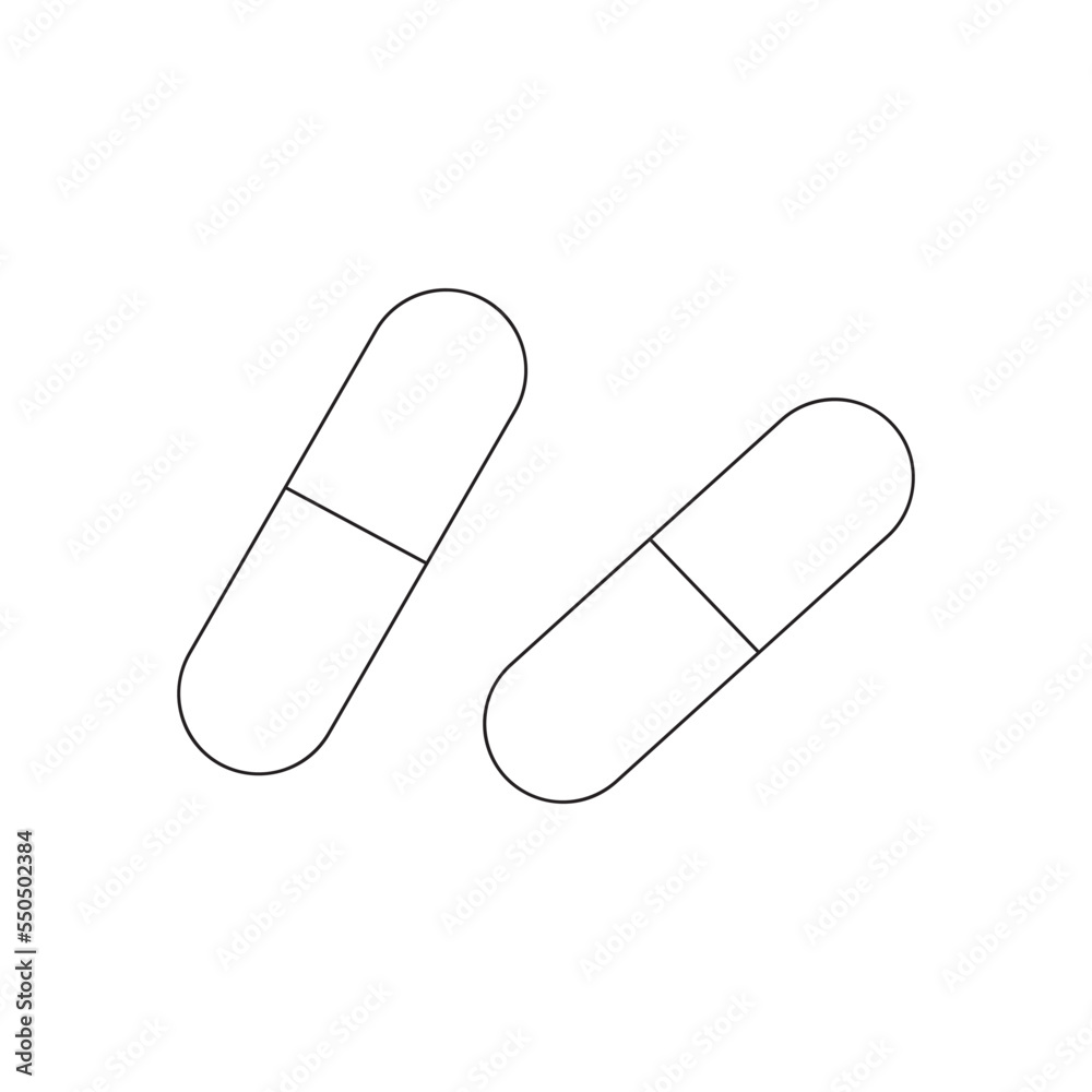 Tablet, Medicine pill icon isolated on white background. Tablet, Medicine pill icon isolated on white background.