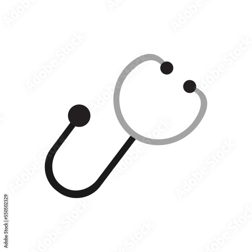 stethoscope vector isolated on white background.  
vector in flat design. 