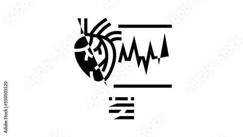 irregular heartbeats line icon animation photo