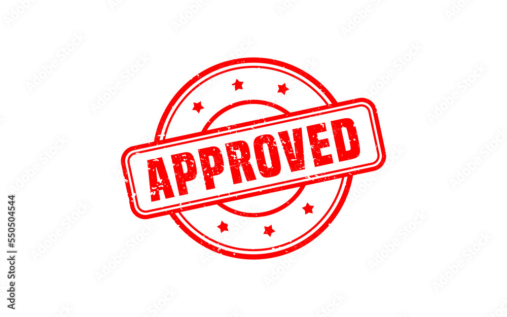 Ταπετσαρία Approved rubber stamp with grunge style on white background