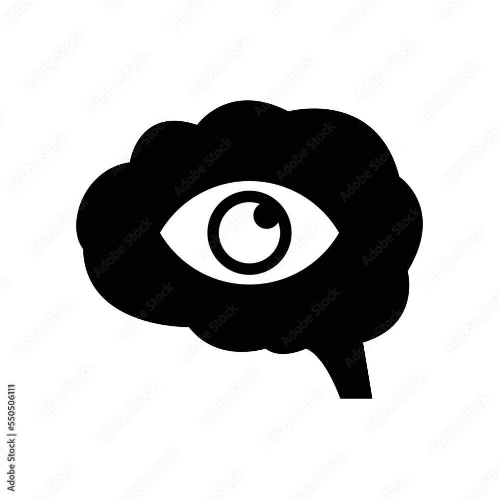 Mind reading icon vector graphic illustration - obrazy, fototapety, plakaty 