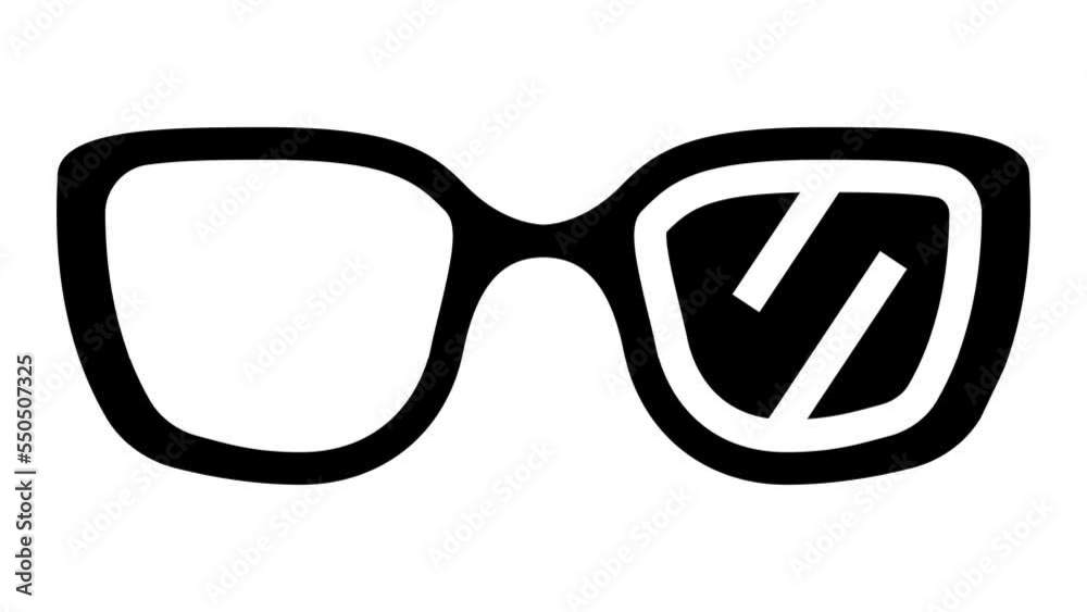 retro glasses optical glyph icon animation retro glasses optical glyph icon animation