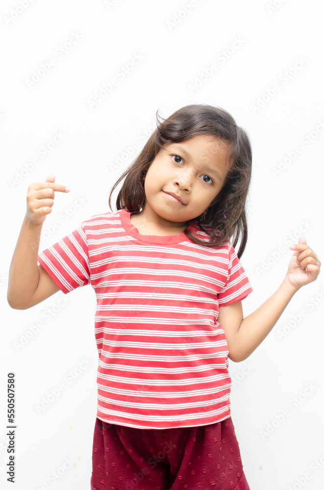 happy smilling asian little girl pose cheerfully with happy surprised expression happy smilling asian little girl pose cheerfully with happy surprised expression