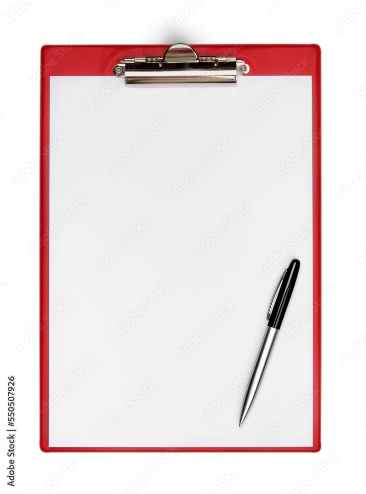 Blank Clipboard with Pen Blank Clipboard with Pen