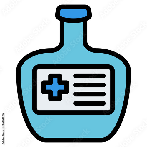 syrup bottle elixir medical icon
