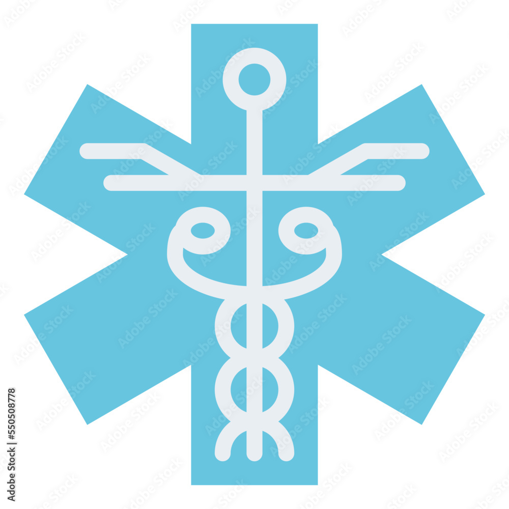 Obraz premium star life first aid medical icon
