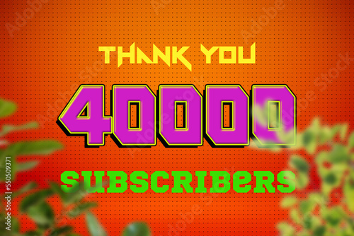 40000 subscribers celebration greeting banner with Game Design photo