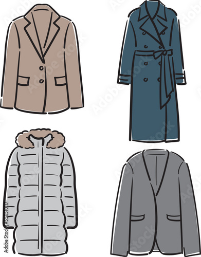定番のジャケットとアウターセット