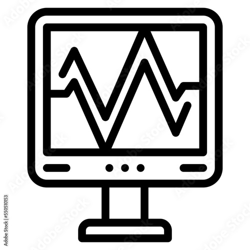 pulse monitor heart rate medical icon