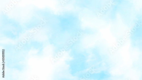 Blue sky with clouds. Vector background. Blue skies sky, clean weather, time lapse blue nice sky.  © Creative