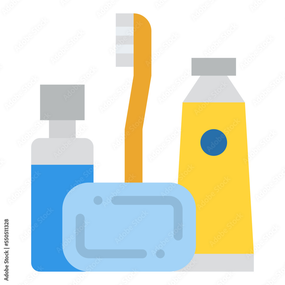 bath accessories shower soap travel icon