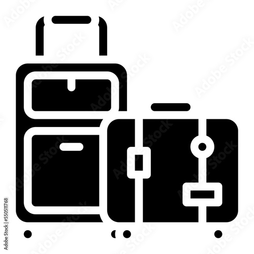 bag luggage trip travel icon