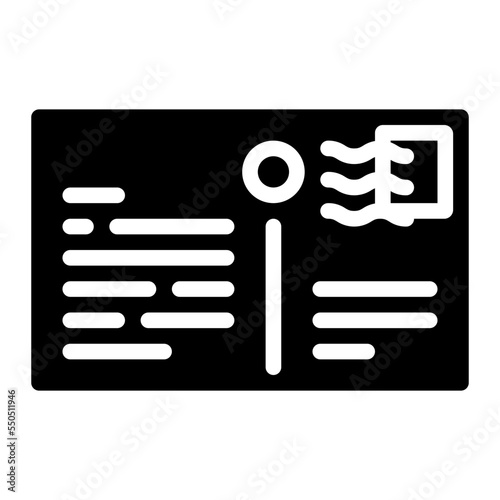 postcard write memory story icon