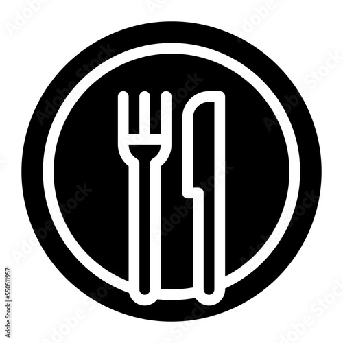 restaurant eating dinner travel icon
