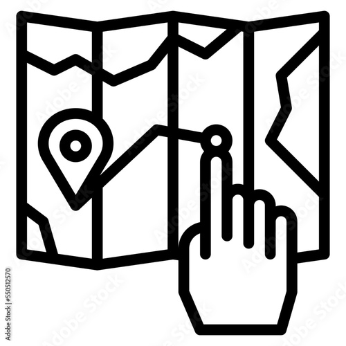 map route destination travel icon
