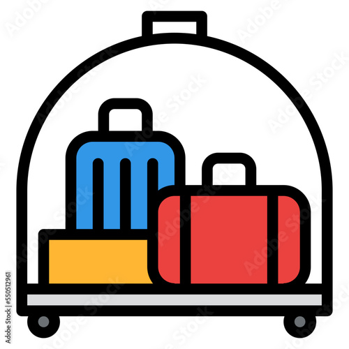 luggage storage hotel service icon