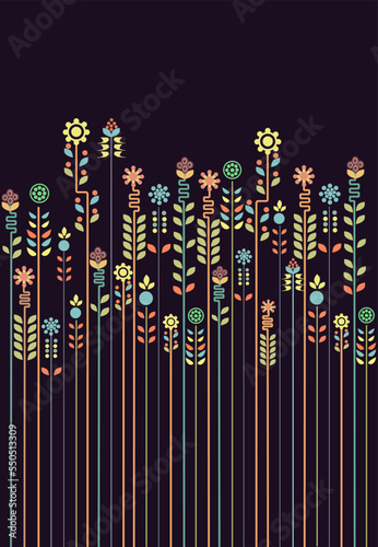 flowers on the Ukrainian motive