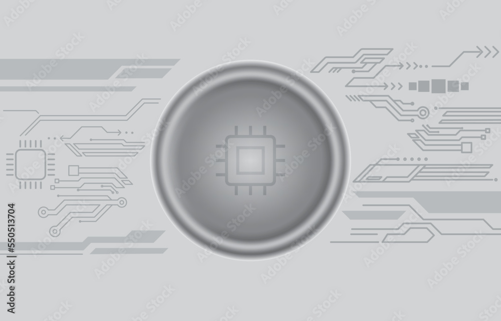Grey Circle Abstract Technology background with Elements Hi-tech Communication Process concept innovation background