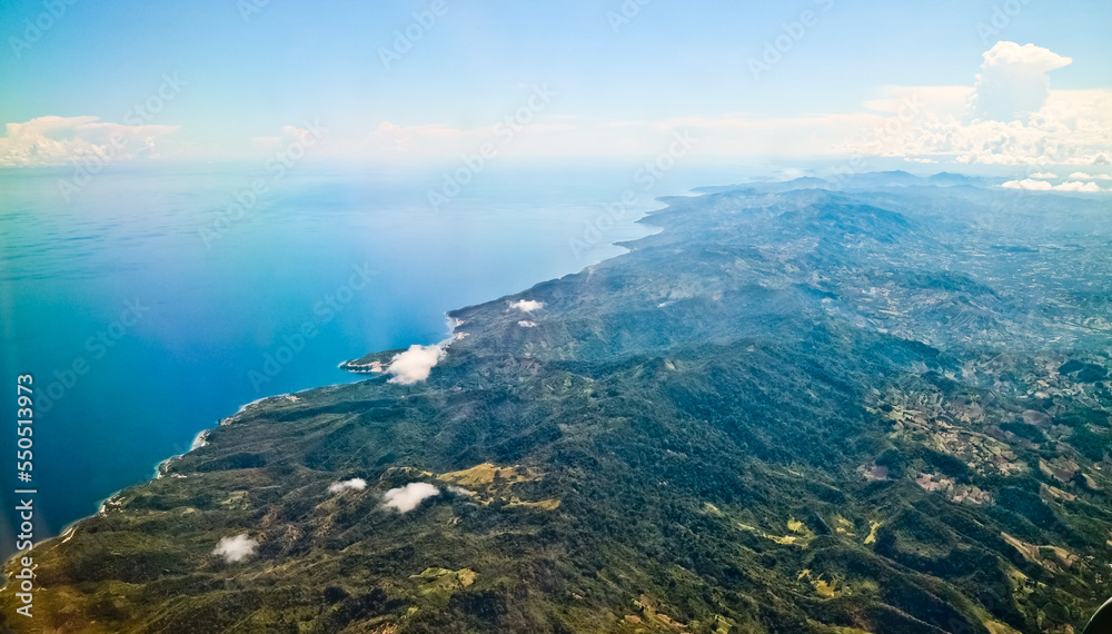 aerial view of the island and the plateau aerial view of the island and the plateau