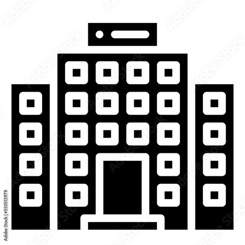 hotel motel hostel building icon