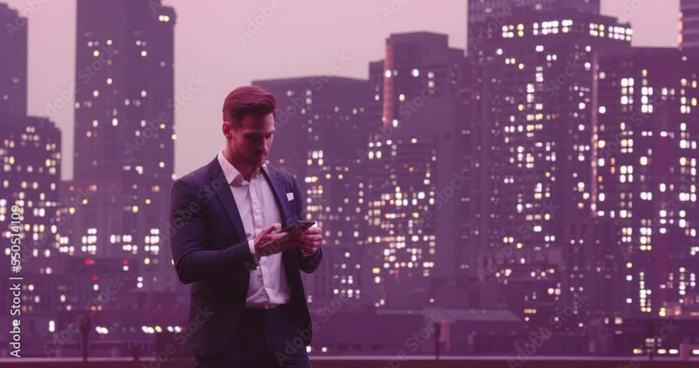 Handsome businessman in New york street using smart phone, wall street district. Daily life of a successful business man. Handsome businessman in New york street using smart phone, wall street district. Daily life of a successful business man.