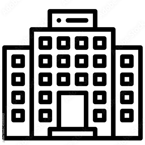 hotel motel hostel building icon