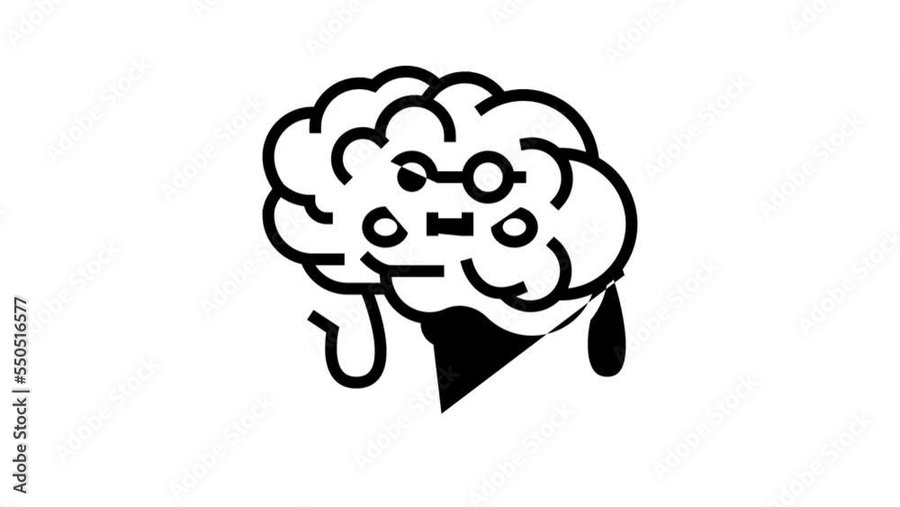 brain health line icon animation brain health line icon animation