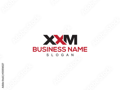 Beautiful XXM x x m Letter Logo Icon With Red and Black Color Business Symbol Design