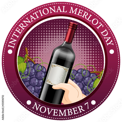 International merlot day poster design