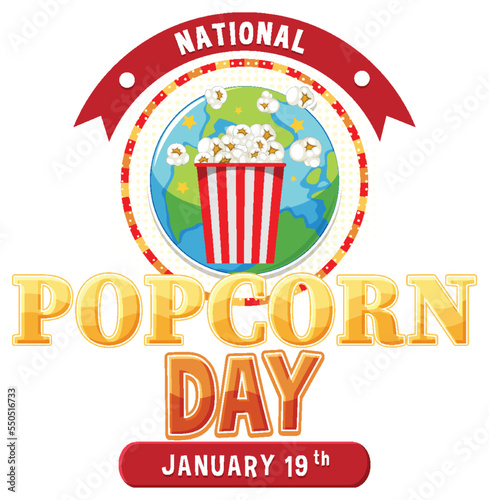 National popcorn day banner design
