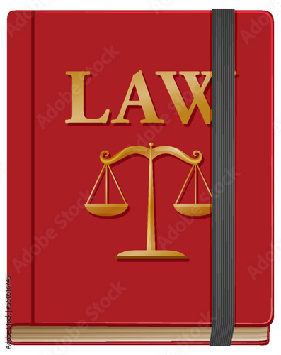 Law book icon isolated