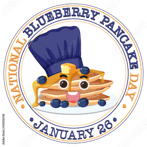 National Blueberry Pancake Day Banner