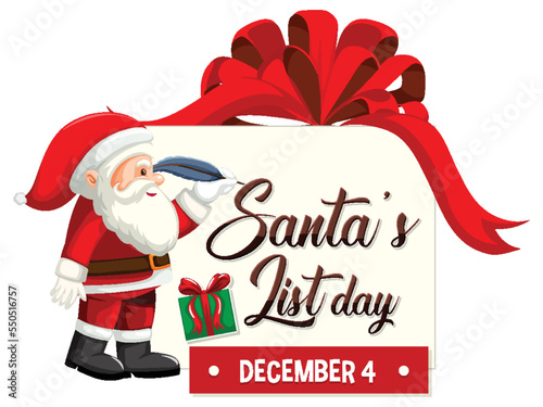 Happy Santa List Banner Design